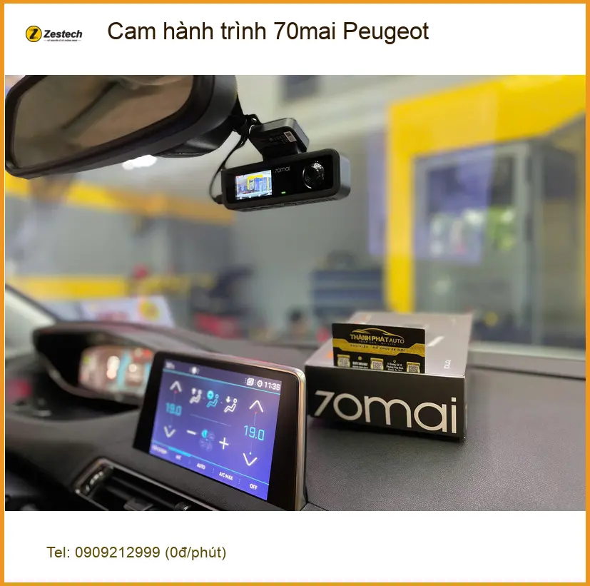 Anh Khải lắp cam hành trình 70mai cho Peugeot 3008 tại Quận 12 để nâng cao an toàn giao thông ảnh thực tế 2