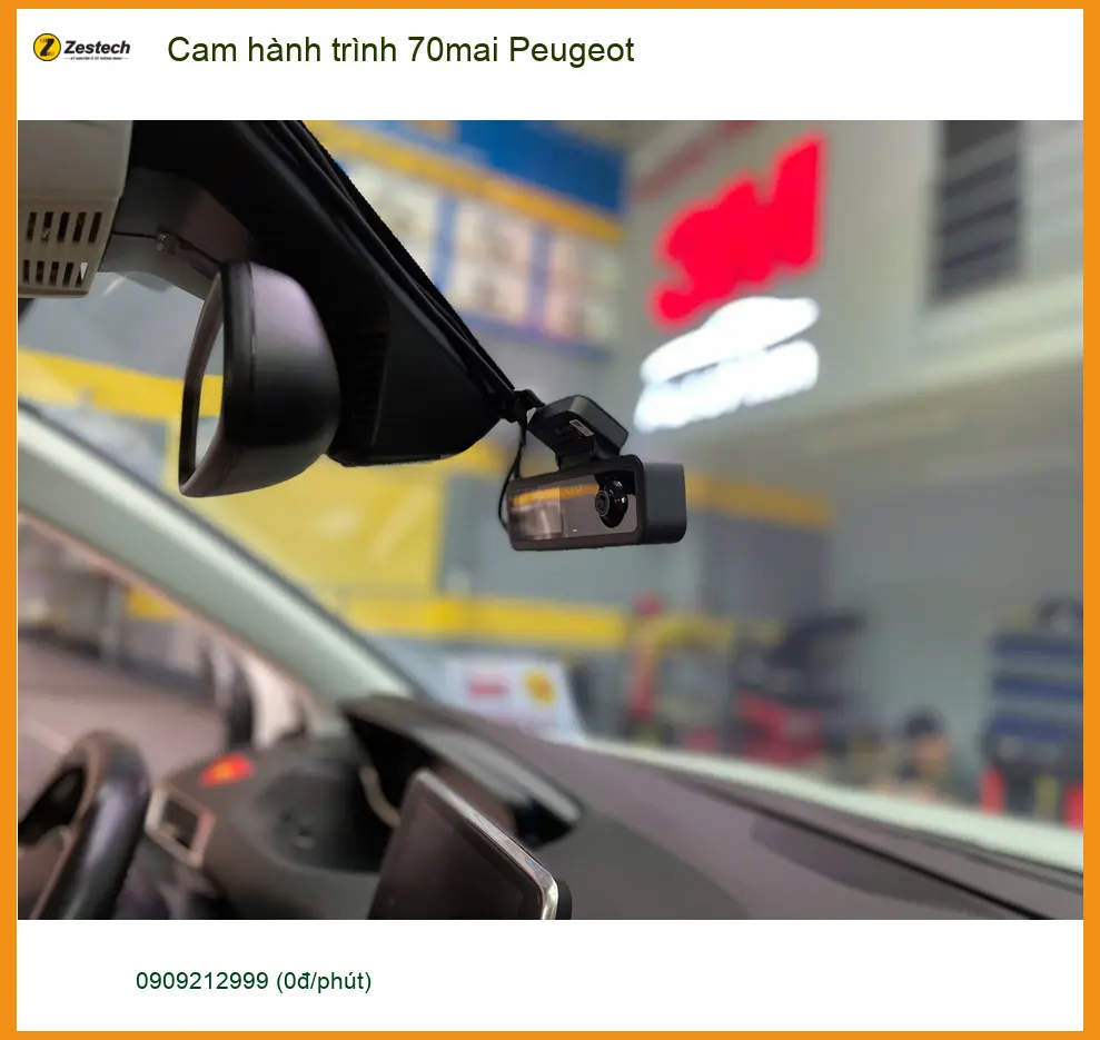 Anh Khải lắp cam hành trình 70mai cho Peugeot 5008 tại Quận 11 phòng va chạm