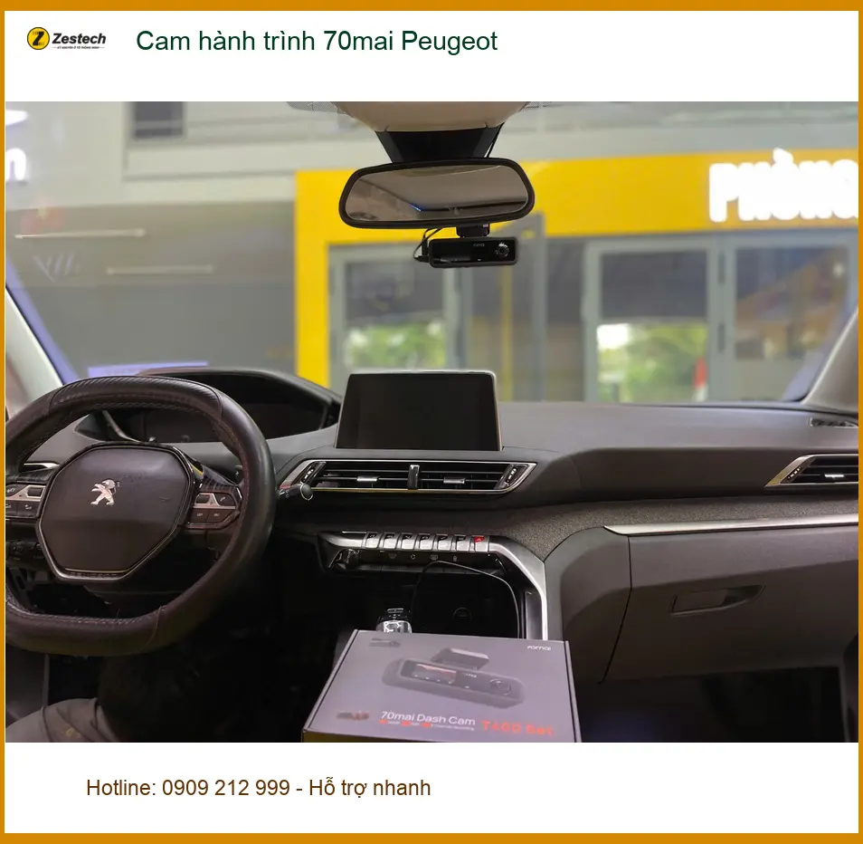 Anh Khải lắp cam hành trình 70mai cho Peugeot 5008 tại Quận 11 phòng va chạm ảnh thực tế 2