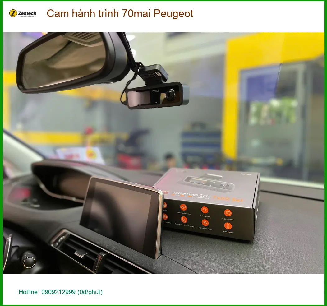Anh Khải lắp cam hành trình 70mai cho Peugeot 5008 tại Quận 11 phòng va chạm ảnh thực tế 4