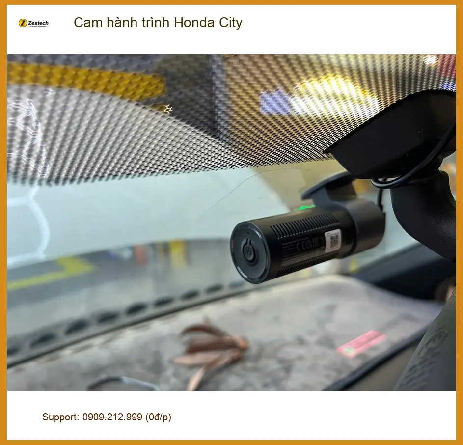 Anh Tấn lắp cam hành trình Honda City Quận Bình Tân để an tâm lái xe ảnh thực tế 4