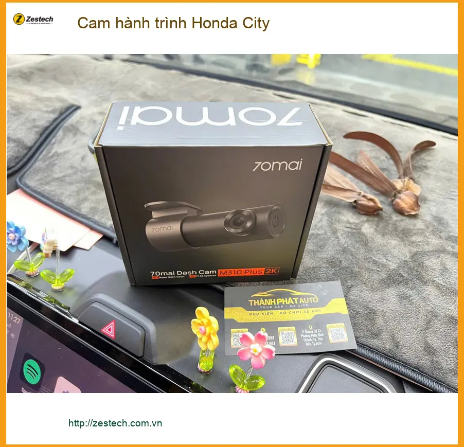 Anh Long lắp cam hành trình Honda City tại Quận 5 để đảm bảo an toàn
