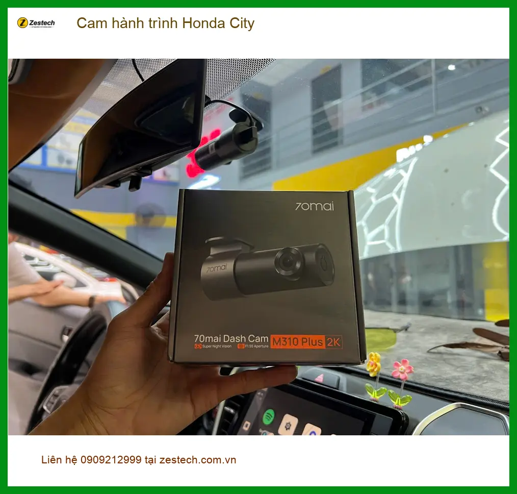 Anh Khải gắn cam hành trình Honda City tại Quận 2 để ghi lại hành trình rõ nét ảnh thực tế 2