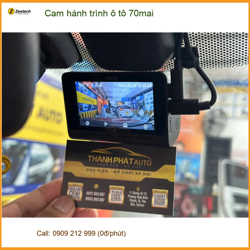 Chị Lan Anh lắp Cam hành trình ô tô 70mai cho Honda CRV tại Quận 11 ảnh thực tế 3
