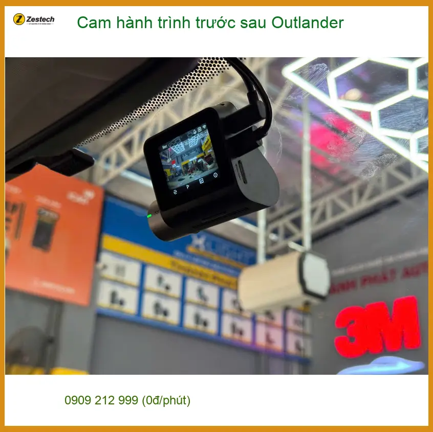 Chị Thảo gắn cam hành trình trước sau Outlander tại Quận Tân Bình