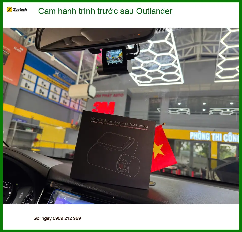 Chị Thảo gắn cam hành trình trước sau Outlander tại Quận Tân Bình ảnh thực tế 2