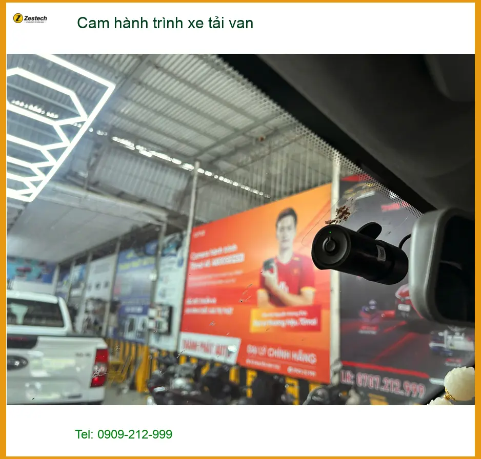 Chị Thanh lắp cam hành trình cho xe tải van Thaco Towner tại Cần Giờ để ghi lại chuyến đi ảnh thực tế 4
