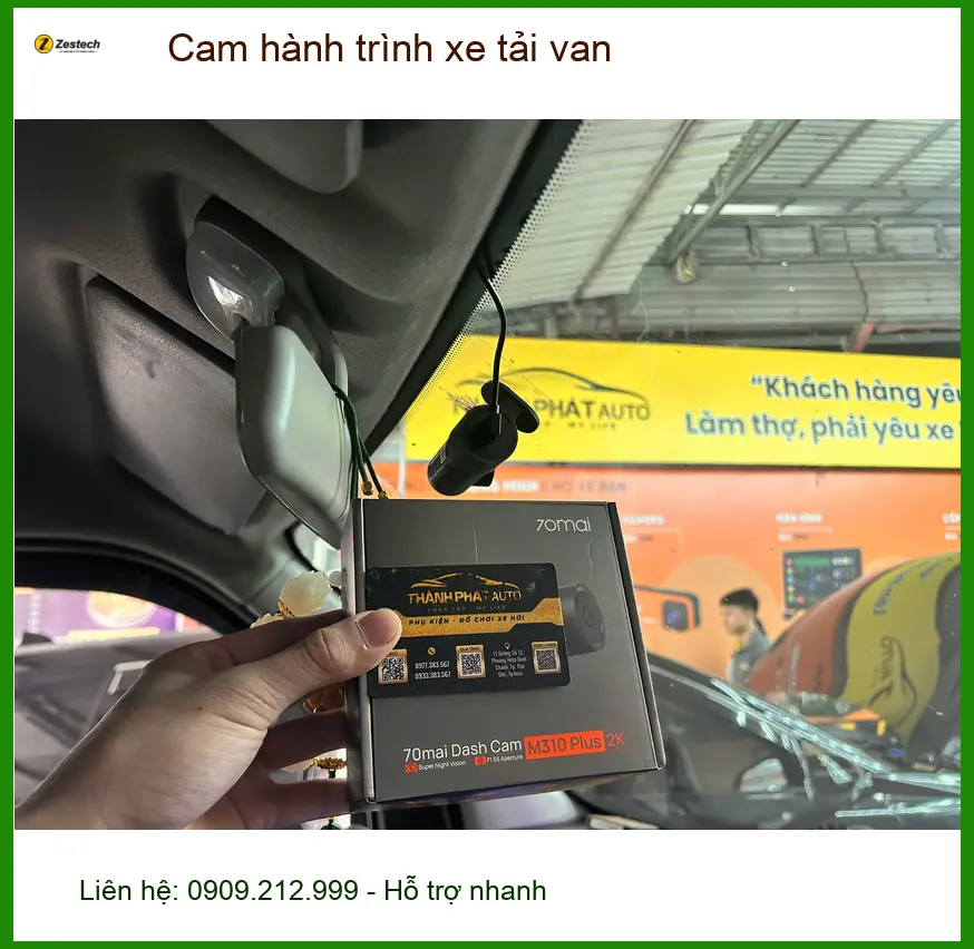 Anh Minh Khôi lắp cam hành trình xe tải van Hyundai Solati Quận Tân Phú để ghi hình an toàn
