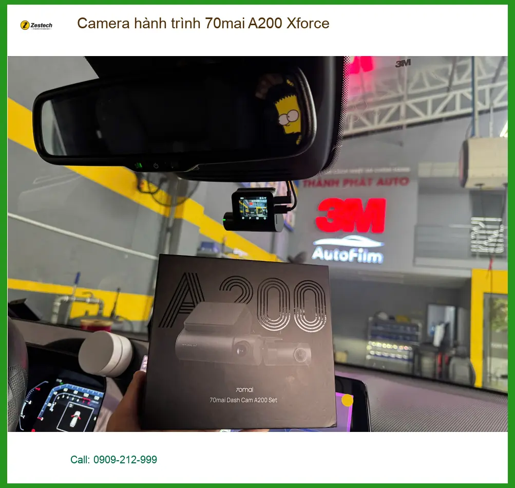 Anh Trọng lắp Camera hành trình 70mai A200 Xforce cho Hyundai Santa Fe tại Cần Giờ ảnh thực tế 2