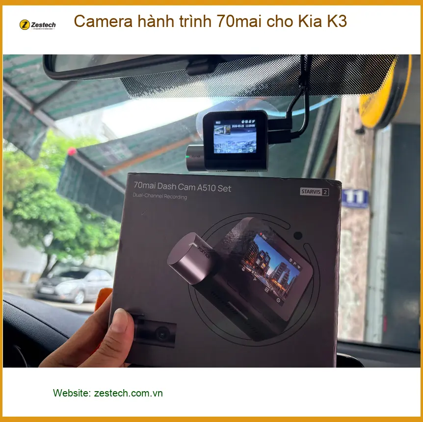 Cô Bích gắn Camera hành trình 70mai cho Kia K3 tại Quận Tân Bình ảnh thực tế 2