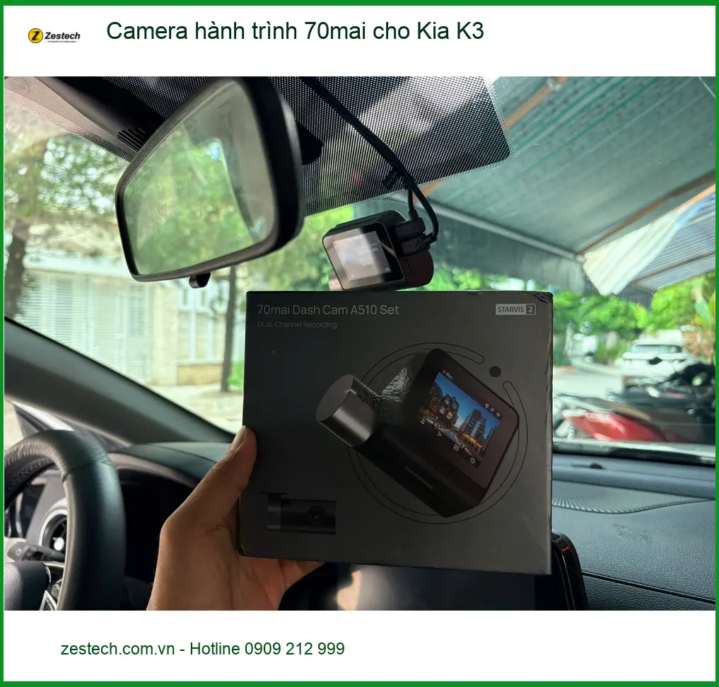 Cô Bích gắn Camera hành trình 70mai cho Kia K3 tại Quận Tân Bình ảnh thực tế 3