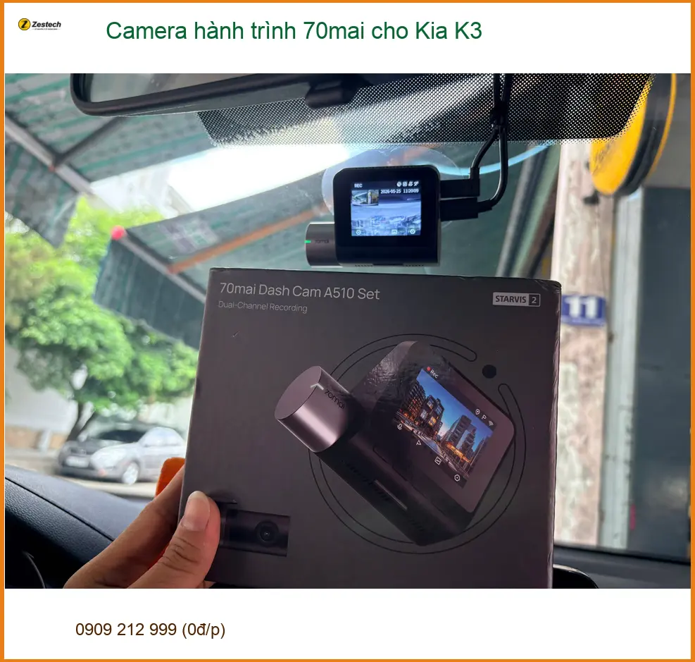 Anh Khải lắp camera hành trình 70mai cho Kia K3 ở Bình Thạnh chính hãng ảnh thực tế 5