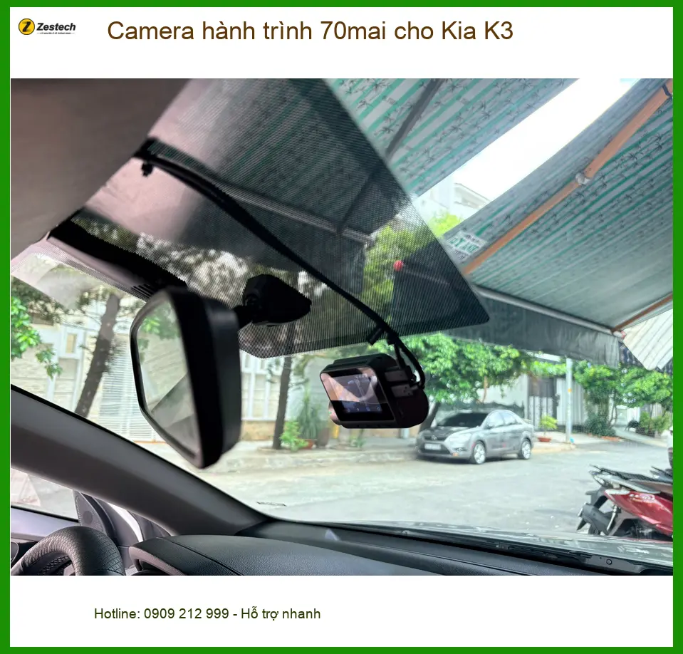 Anh Dũng lắp camera 70mai Kia K3 Gò Vấp, an toàn mọi nẻo đường. ảnh thực tế 3