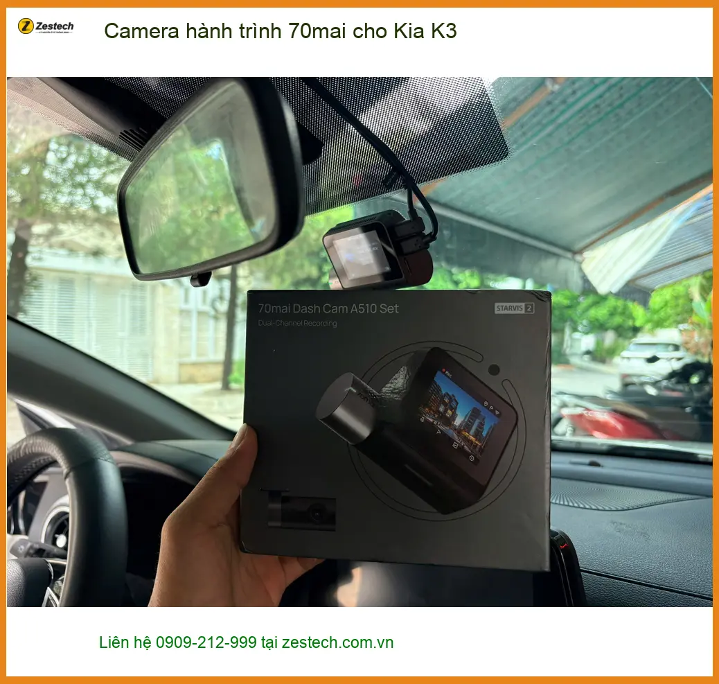 Anh Dũng lắp camera 70mai Kia K3 Gò Vấp, an toàn mọi nẻo đường. ảnh thực tế 4