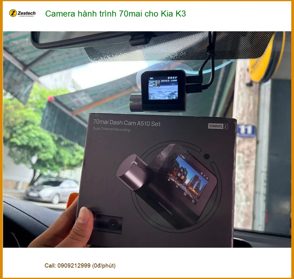 Anh Tùng lắp Camera hành trình 70mai cho Kia K3 tại Quận 2 để đảm bảo an toàn ảnh thực tế 3