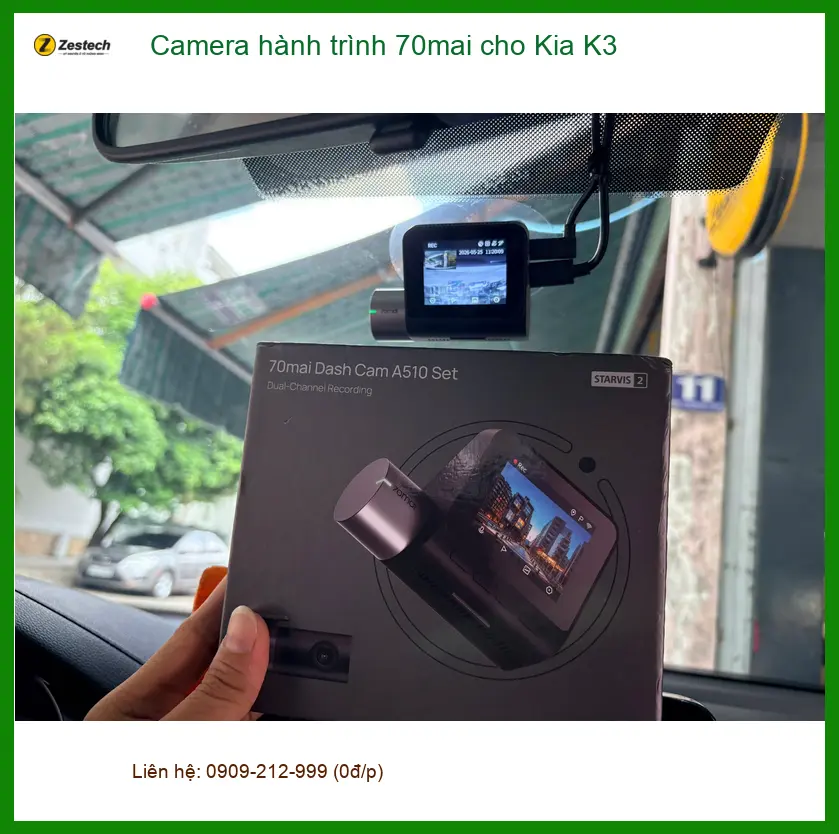 Anh Huy lắp camera hành trình 70mai cho Kia K3 tại Quận Tân Phú