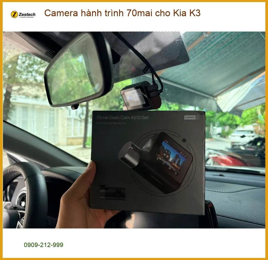 Chị Mai Phương lắp camera hành trình 70mai cho Kia K3 ở Nhà Bè