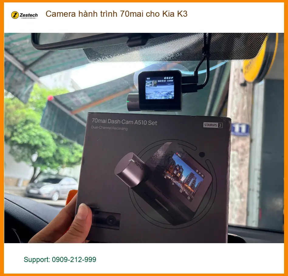 Anh Khôi lắp Camera hành trình 70mai cho Kia K3 tại Quận 4 vì hay đi công tác xa ảnh thực tế 2