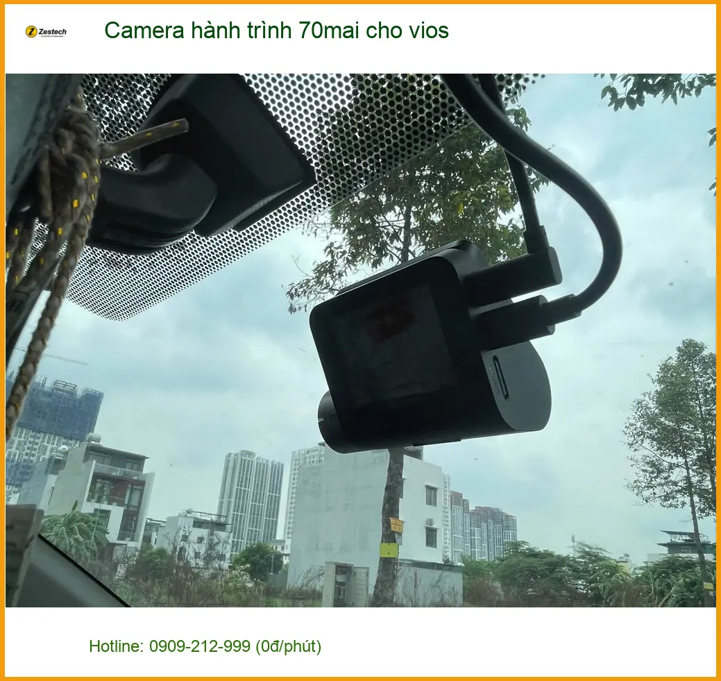 Anh Kiên lắp Camera hành trình 70mai cho Vios tại Thủ Đức ảnh thực tế 4