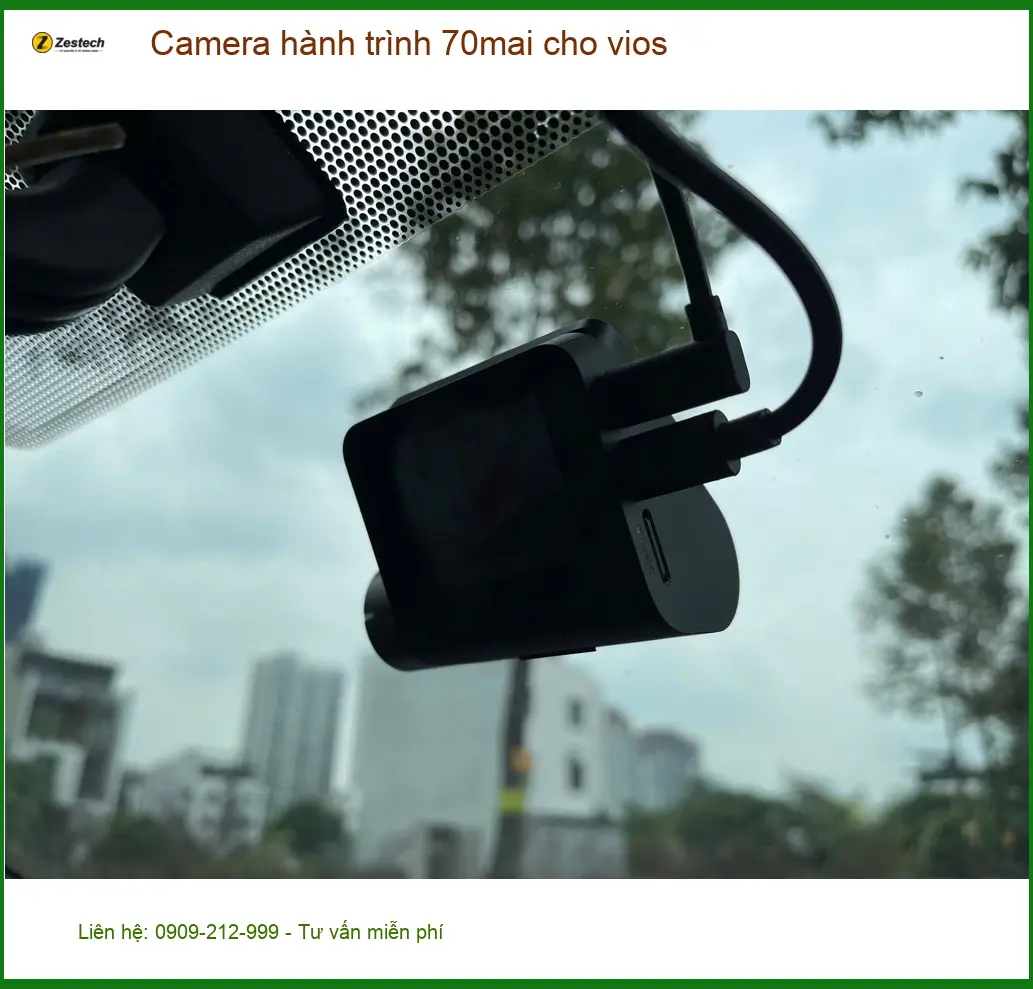 Anh Dũng lắp Camera hành trình 70mai cho Vios tại Quận 2 để ghi lại hành trình ảnh thực tế 2