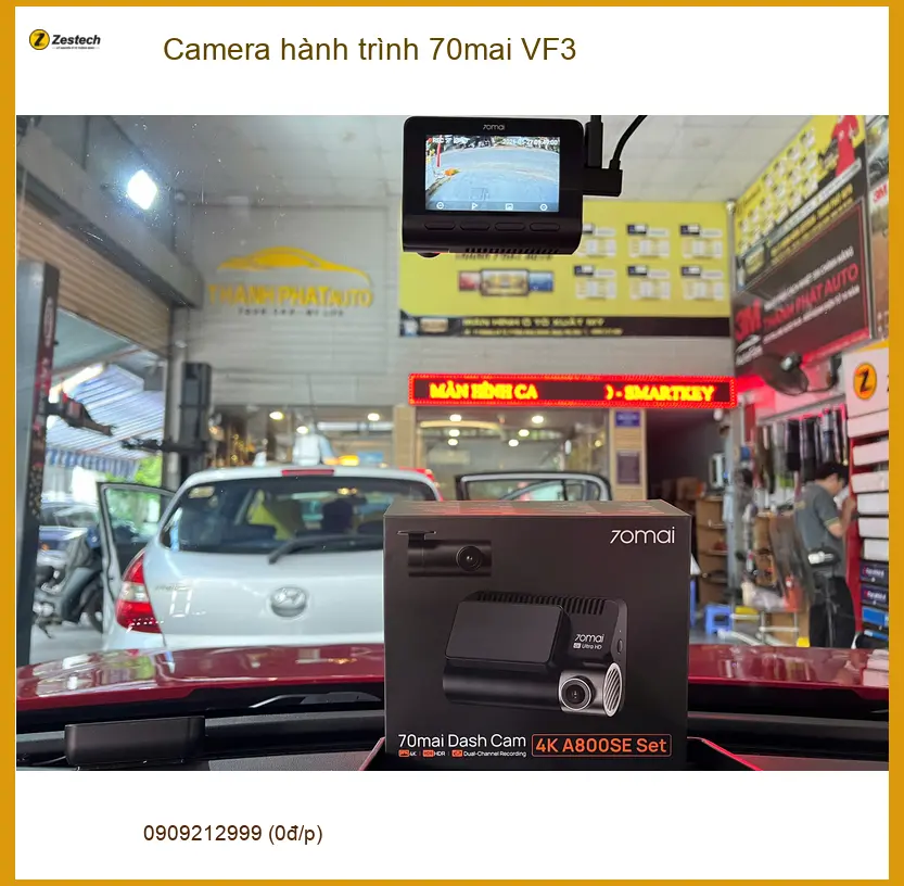 Chị Thảo lắp Camera hành trình 70mai VF3 tại Bình Chánh an toàn lái xe ảnh thực tế 2