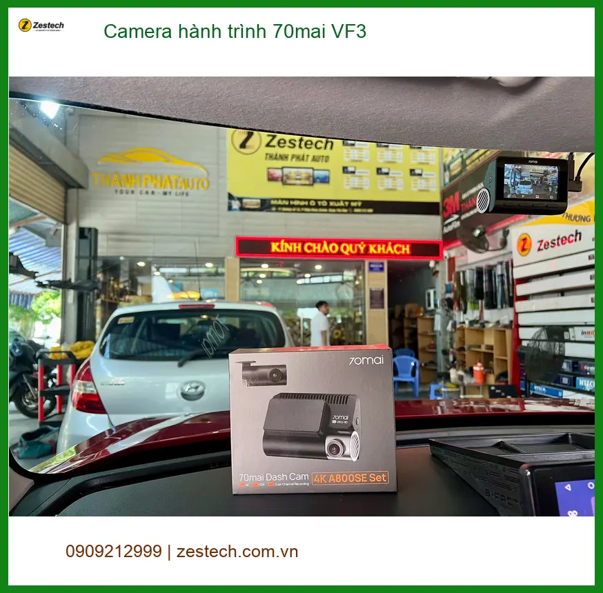 Chị Thảo lắp Camera hành trình 70mai VF3 tại Bình Chánh an toàn lái xe ảnh thực tế 3