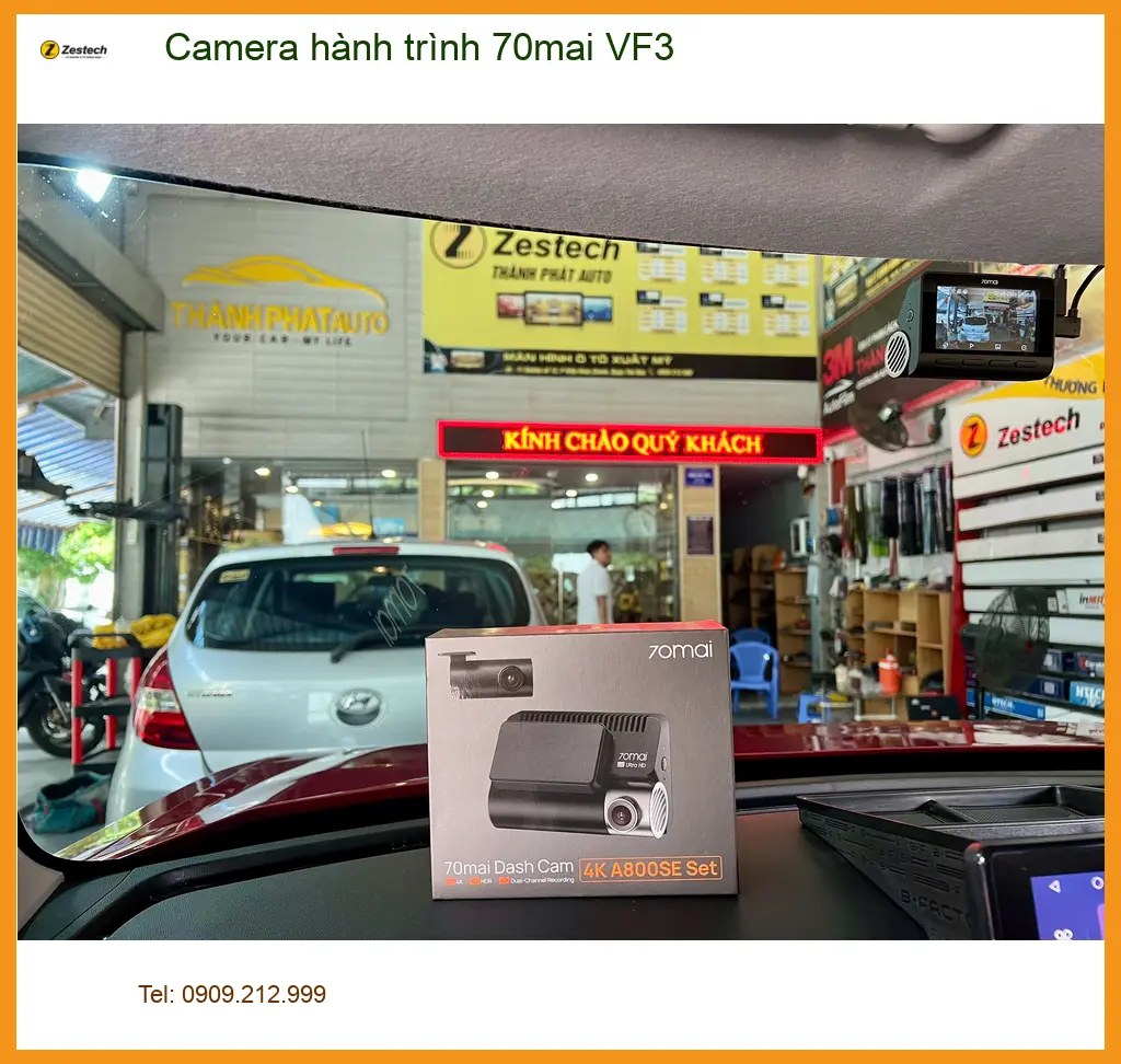 Chị Thảo lắp Camera hành trình 70mai VF3 Quận Bình Tân chính hãng