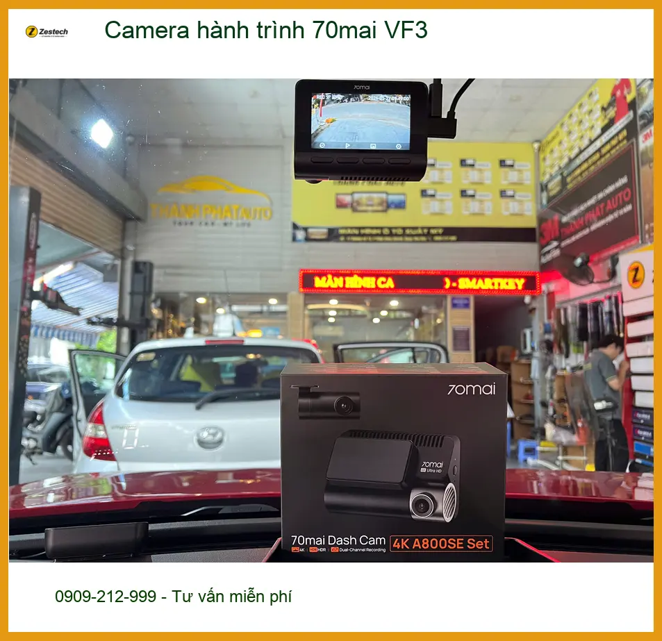 Chị Thảo lắp Camera hành trình 70mai VF3 Quận Bình Tân chính hãng ảnh thực tế 3