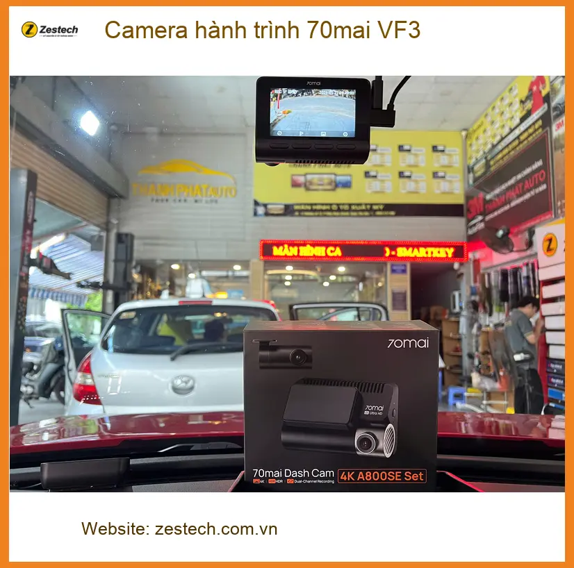 Chị Mai lắp Camera hành trình 70mai VF3 VinFast VF3 tại Nhà Bè ảnh thực tế 2