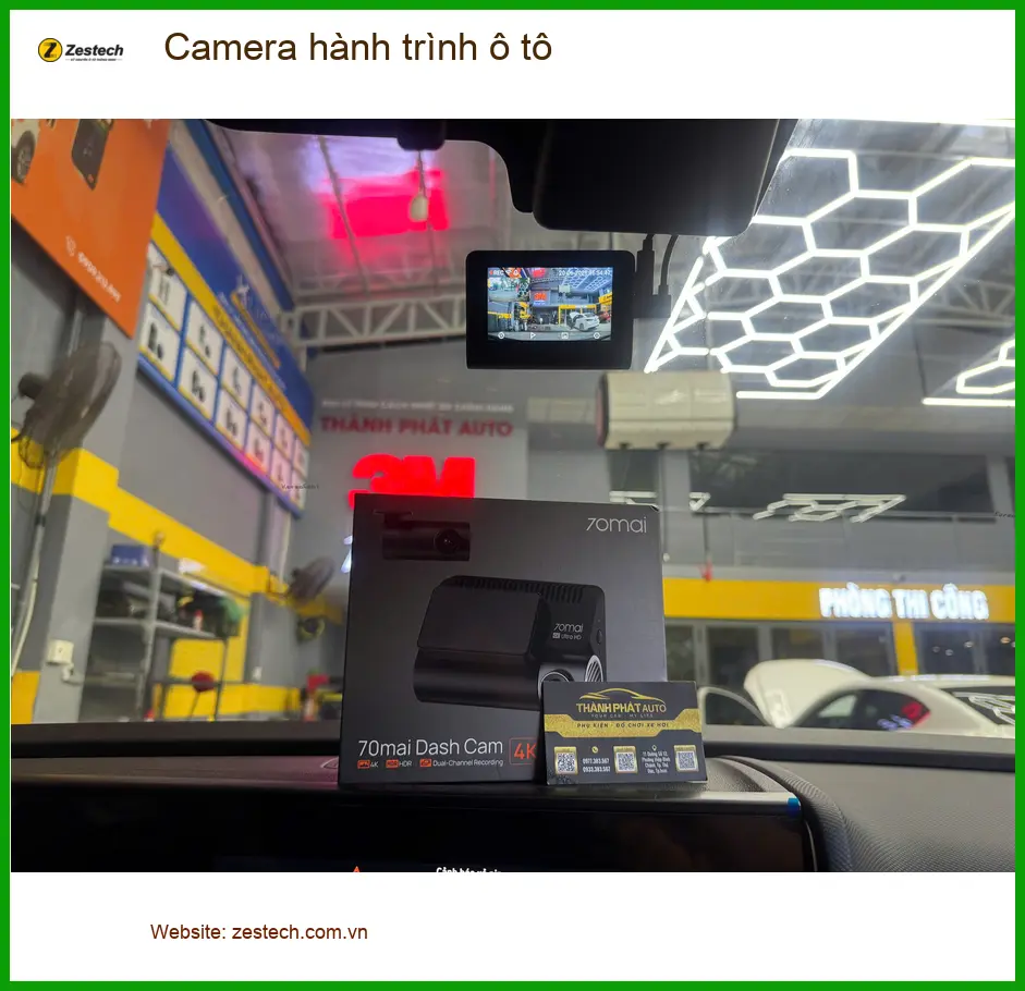 Chị Thảo lắp camera hành trình ô tô cho Toyota Vios tại Quận 10 để ghi lại hành trình an toàn ảnh thực tế 3