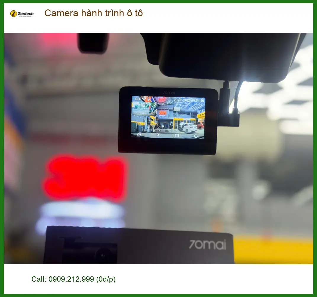 Chị Thảo lắp camera hành trình ô tô cho Toyota Vios tại Quận 10 để ghi lại hành trình an toàn ảnh thực tế 4