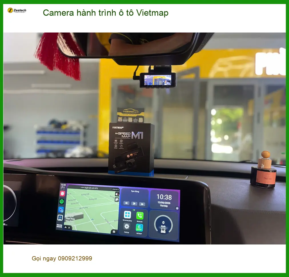 Anh Khải lắp Camera hành trình ô tô Vietmap cho Toyota Camry tại Quận 7 để an tâm lái xe ảnh thực tế 2