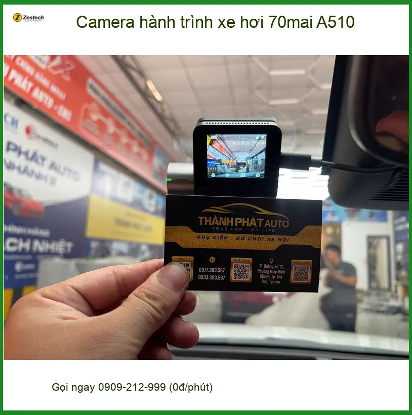Chị Trâm lắp camera hành trình 70mai A510 cho Mazda 3 ở Quận 6. ảnh thực tế 2