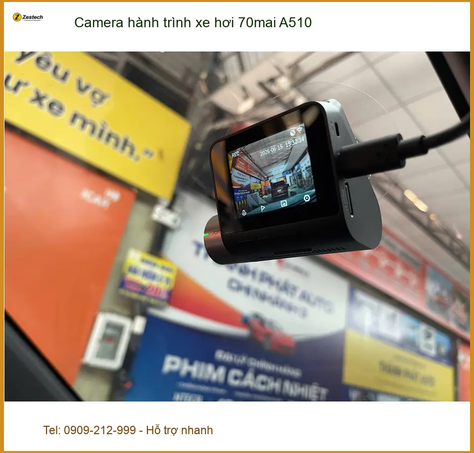 Chị Trâm lắp camera hành trình 70mai A510 cho Mazda 3 ở Quận 6. ảnh thực tế 4