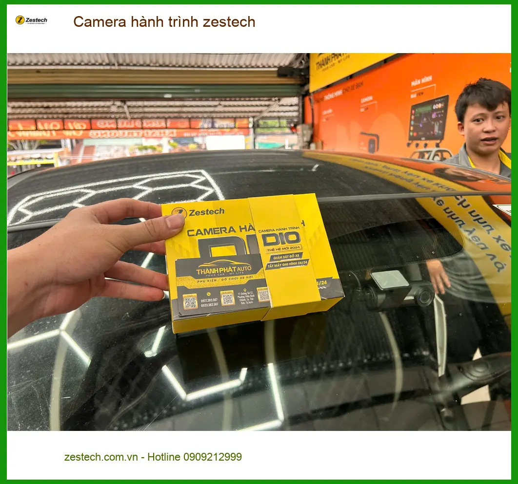 Chị Lan Anh lắp Camera hành trình Zestech cho Hyundai Santa Fe tại Quận 2