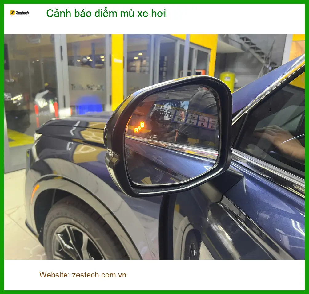 Anh Long lắp cảnh báo điểm mù Kia Sorento tại Thủ Đức tránh va chạm. ảnh thực tế 5