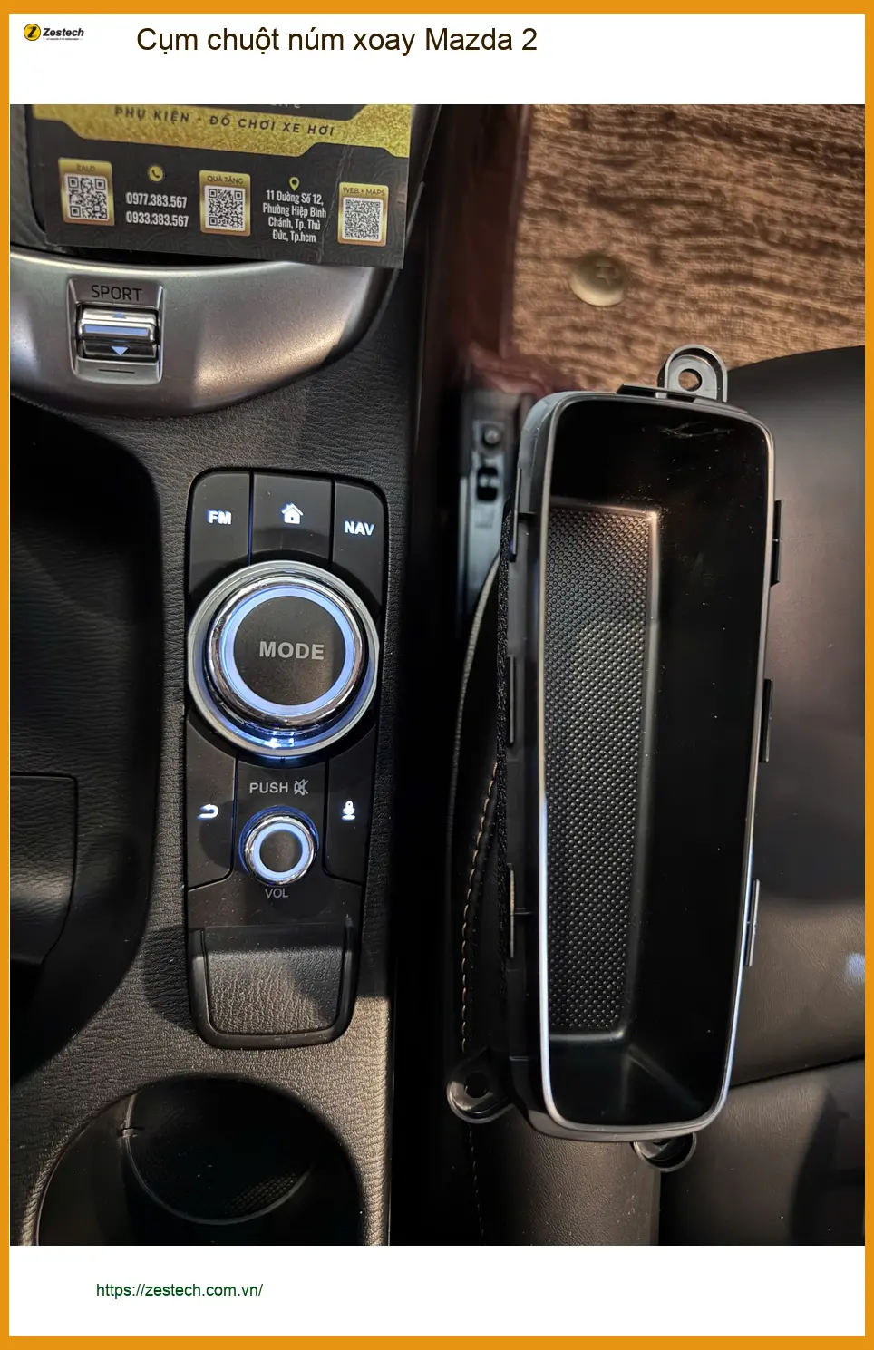 Chị Hồng Vân lắp Cụm chuột núm xoay Mazda 2 tại Thủ Đức vì núm zin bị kẹt