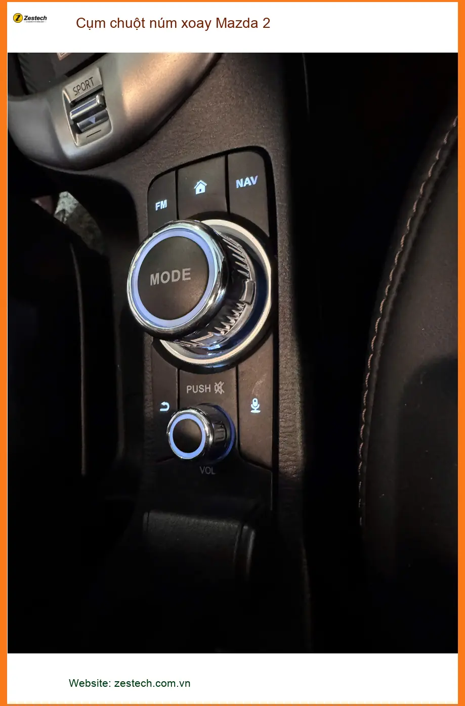 Chị Hồng Vân lắp Cụm chuột núm xoay Mazda 2 tại Thủ Đức vì núm zin bị kẹt ảnh thực tế 2