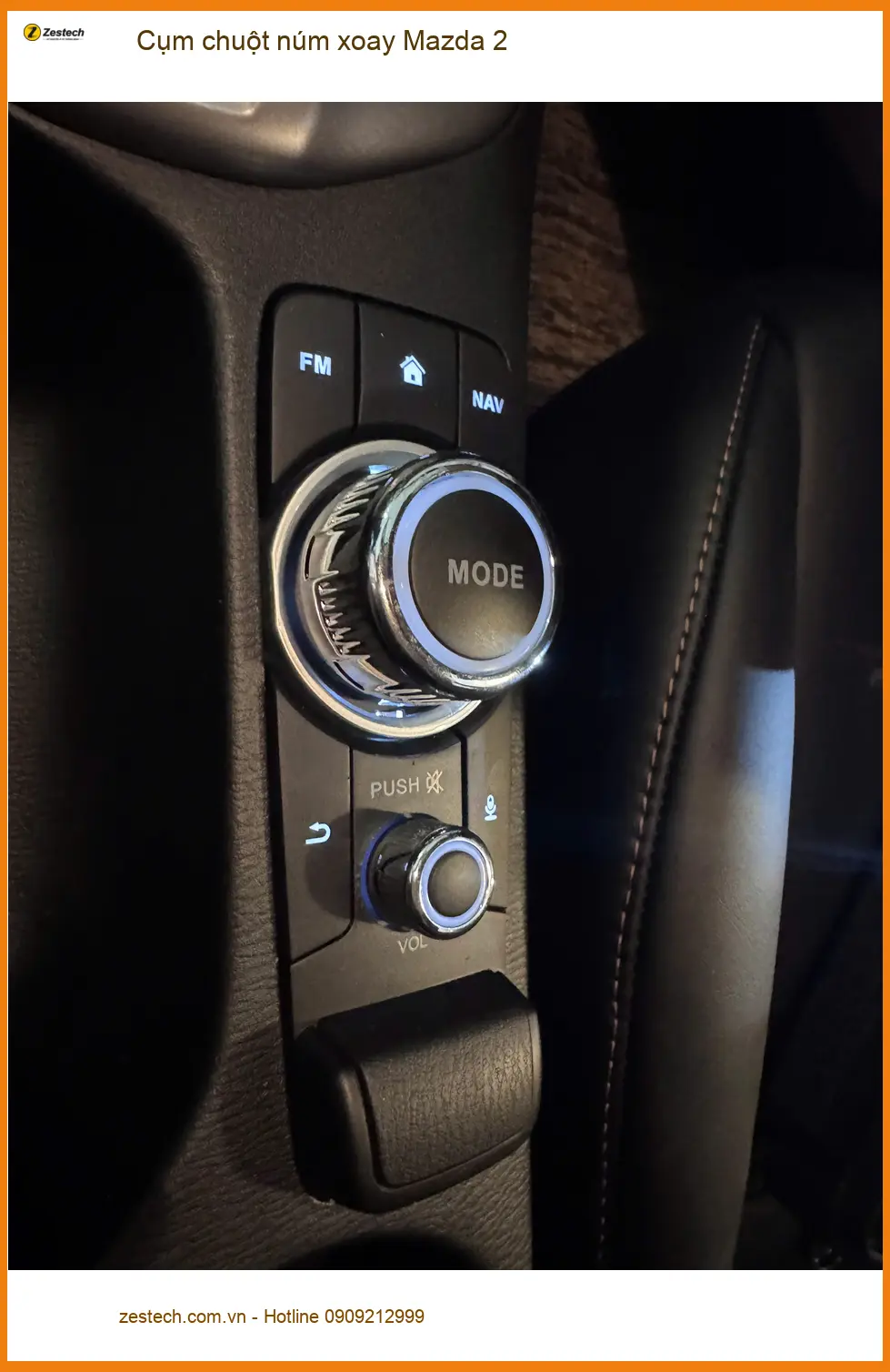 Chị Hồng Vân lắp Cụm chuột núm xoay Mazda 2 tại Thủ Đức vì núm zin bị kẹt ảnh thực tế 3