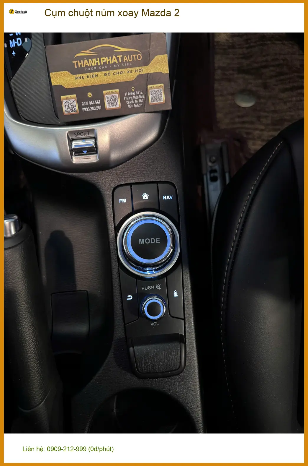 Anh Quang Minh lắp cụm chuột núm xoay Mazda 2 tại Quận Nhà Bè vì cụm zin bị hỏng ảnh thực tế 2