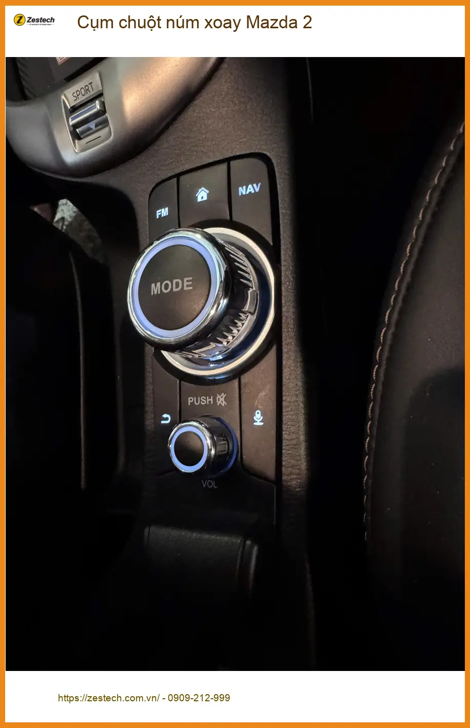 Anh Thiện Huy lắp cụm chuột núm xoay Mazda 2 tại Quận 11 vì cụm zin bị trượt phím ảnh thực tế 2