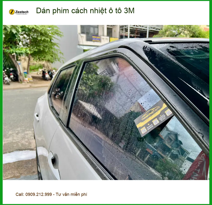 Anh Tùng dán phim cách nhiệt ô tô 3M cho Hyundai Accent tại Quận Bình Tân chống nóng hiệu quả