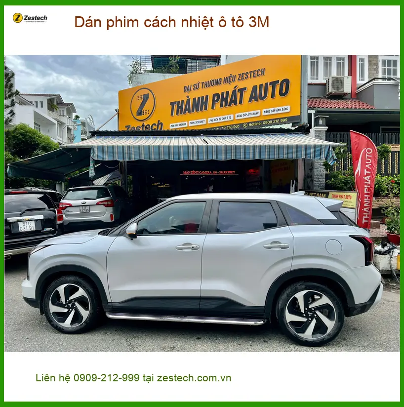 Chị Thuý dán phim cách nhiệt ô tô 3M cho Hyundai Creta tại Quận 9 để chống nóng mùa hè ảnh thực tế 2