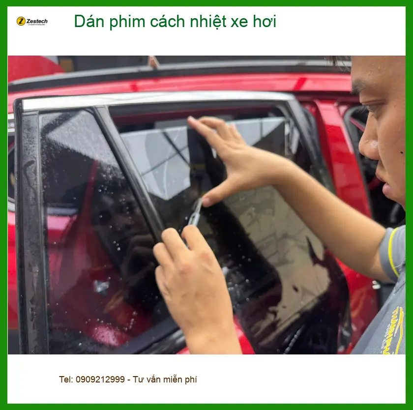 Anh Đạt dán phim cách nhiệt xe hơi Hyundai Accent tại Quận 5 để chống nóng mùa hè ảnh thực tế 2
