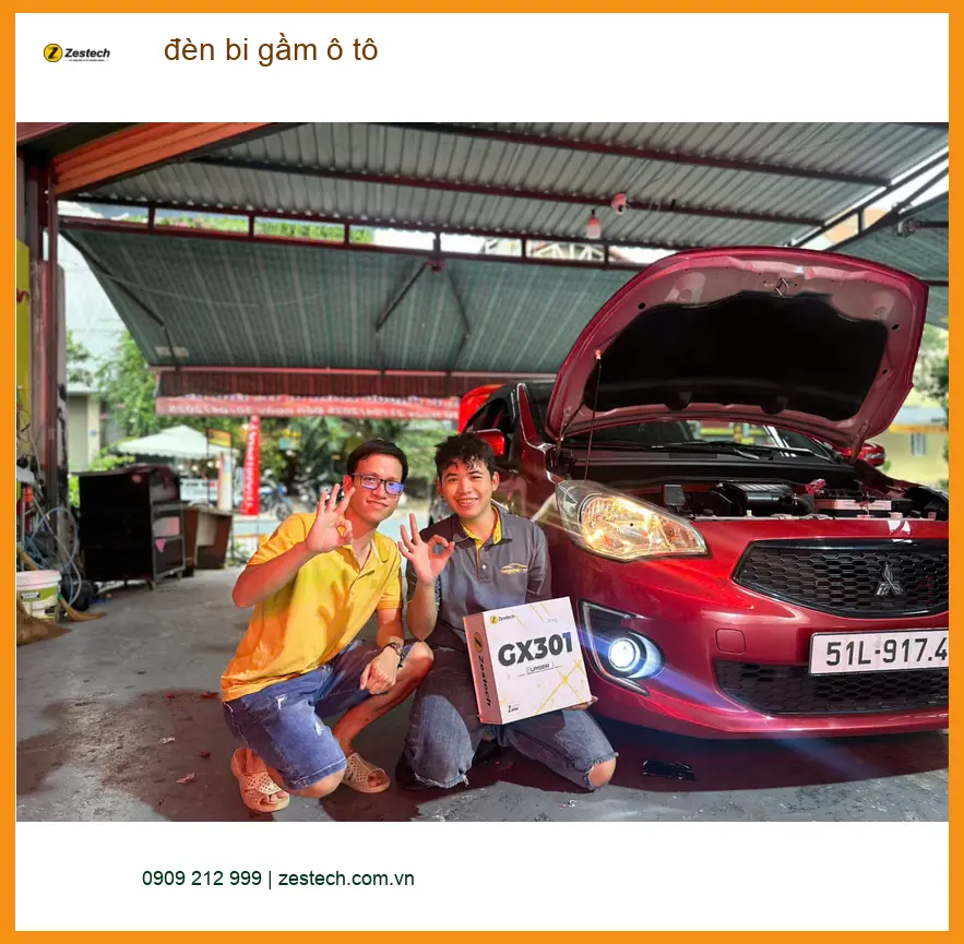 Anh Tùng lắp đèn bi gầm ô tô Hyundai Accent Quận Gò Vấp, tăng sáng hiệu quả. ảnh thực tế 2
