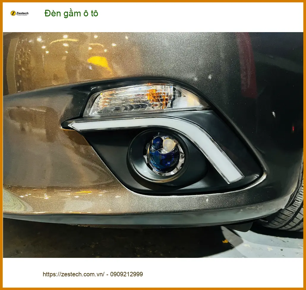 Anh Khải độ đèn gầm ô tô Hyundai Accent tại Quận 8 tăng tầm nhìn ban đêm ảnh thực tế 3