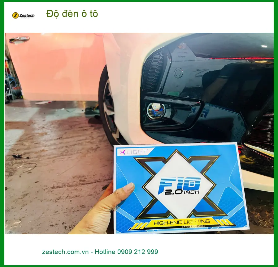 Anh Khải độ đèn ô tô cho Hyundai Accent tại Quận 3 để cải thiện tầm nhìn ban đêm