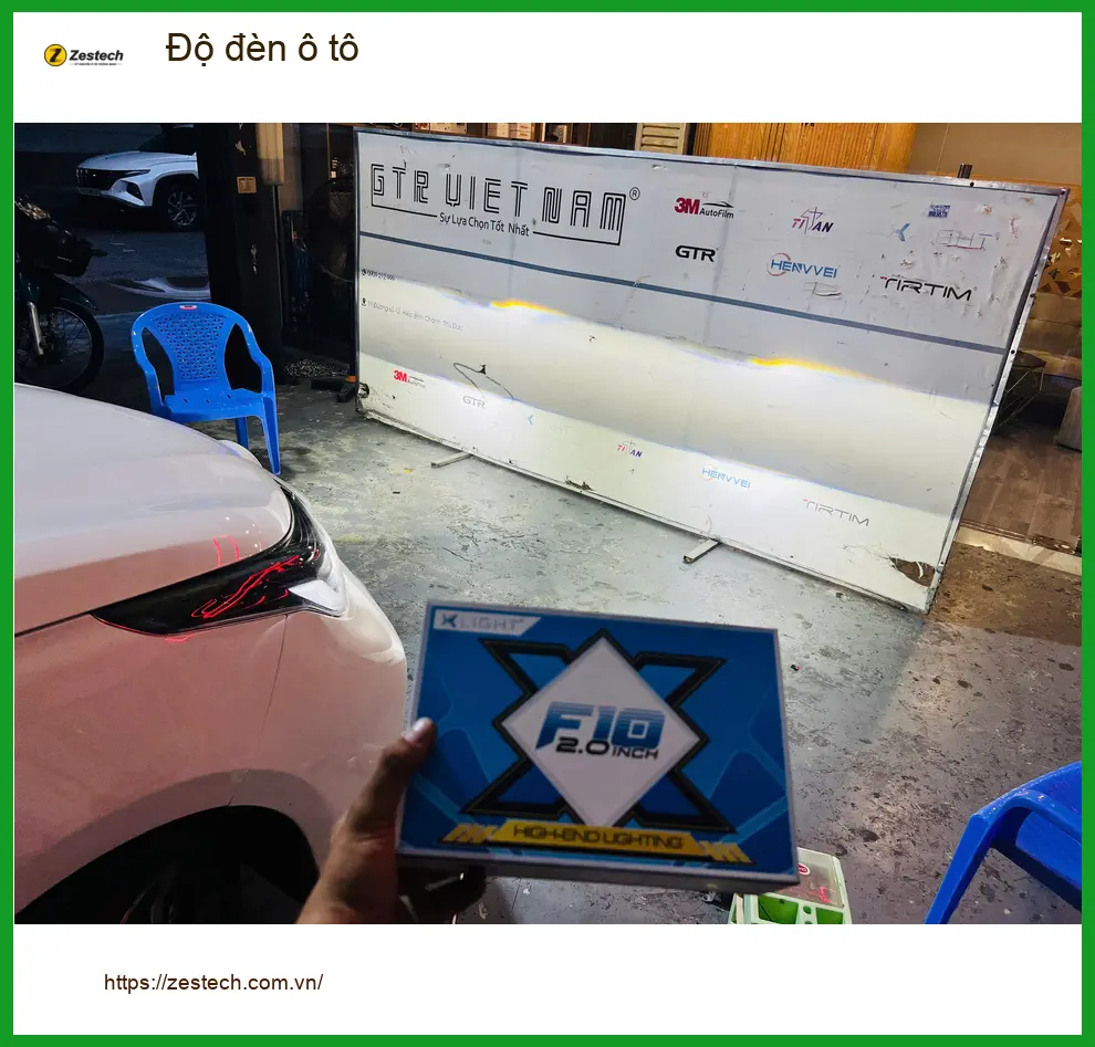 Anh Khải độ đèn ô tô cho Hyundai Accent tại Quận 3 để cải thiện tầm nhìn ban đêm ảnh thực tế 3