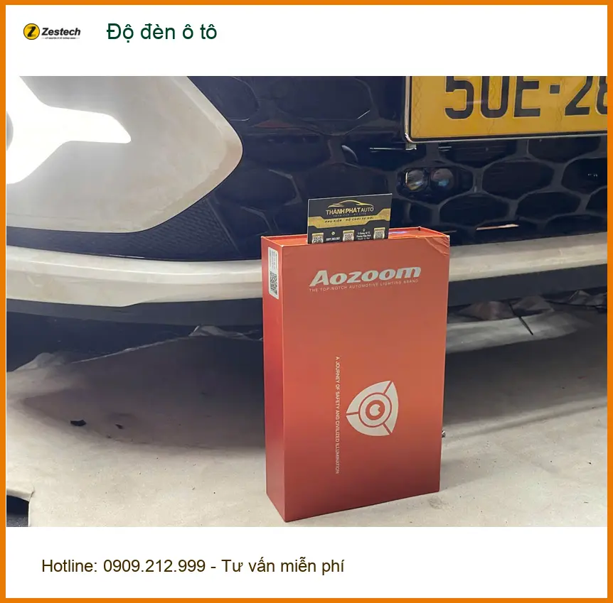 Anh Khang độ đèn ô tô cho Hyundai Santa Fe tại Quận Phú Nhuận để tăng cường ánh sáng ảnh thực tế 3
