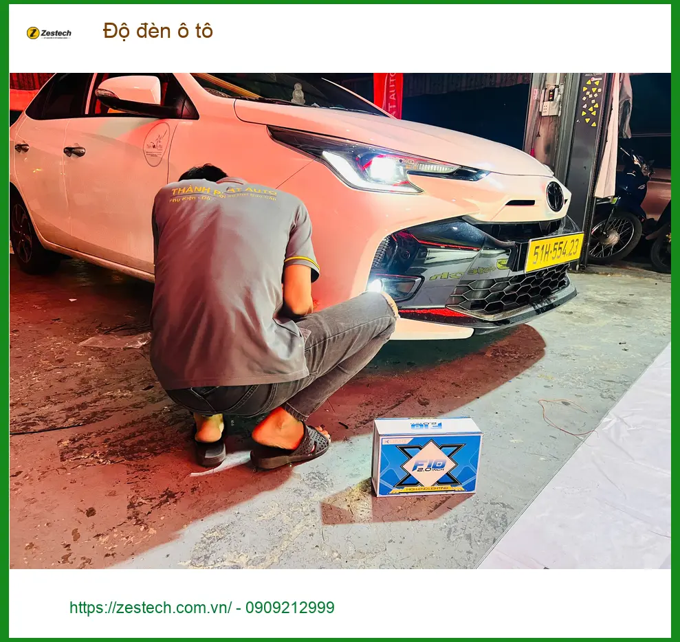 Anh Quốc độ đèn ô tô VinFast Lux A2.0 tại Quận 5 vì đèn zin quá tối ảnh thực tế 4